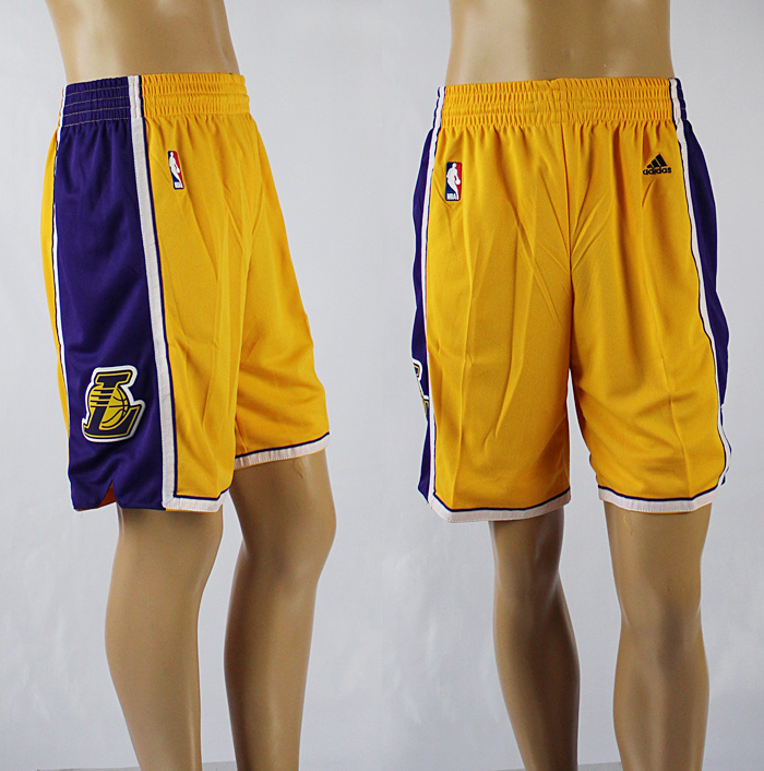  NBA Los Angeles Lakers New Revolution 30 Yellow Short